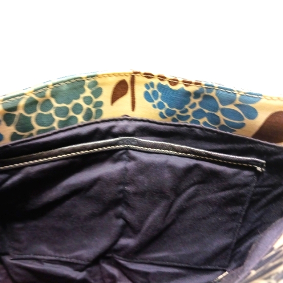 Boden Floral Messenger Bag Çoated Canvas Satchel Crossbody - Picture 8 of 11